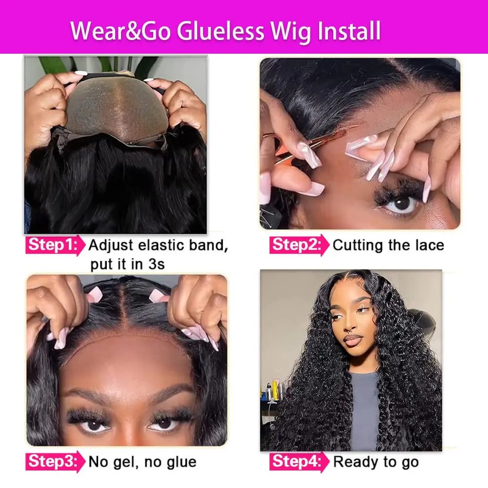 Glueless 5x5 Ready to Wear Deep Wave HD Lace Clousure Wig Human Hair Pre Plucked 6x4 Curly Brazilian Transparent Lace Front Wigs Glueless 5x5 Ready to Wear Deep Wave HD Lace Clousure Wig Human Hair Pre Plucked 6x4 Curly Brazilian Transparent Lace Front Wigs