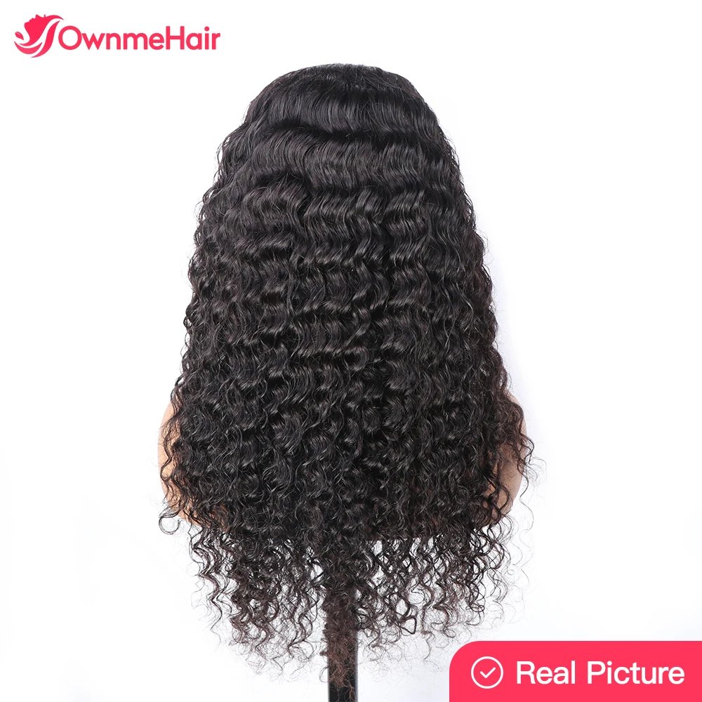 Water Wave Glueless Wig Human Hair Deep Wave 13x4 Lace Frontal Human Hair Wigs Ready to Wear PrePlucked PreCut Lace 4x4 Lace Wig