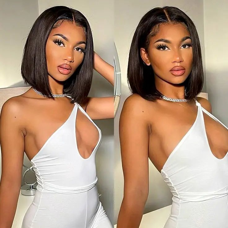 Short bob wig lace front human hair wig Straight 13x4 Frontal 4x4 closure Cheap wigs for women choice cheap on sale