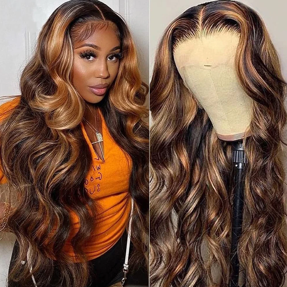 13x4 13x6 Highlight HD Lace Frontal Wig Human Hair Honey Blonde Body Wave Lace Front Wigs For Women Brazilian Wigs Pre Plucked 13x4 13x6 Highlight HD Lace Frontal Wig Human Hair Honey Blonde Body Wave Lace Front Wigs For Women Brazilian Wigs Pre Plucked