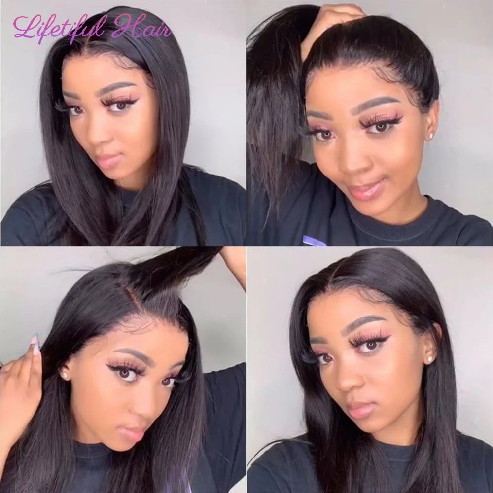 22 24 26 Inch Straight 13x4 Lace Frontal Only Brazilian 100% Human Hair Pre plucked 4x4/5x5/6x6 Transparent Swiss Lace Closure