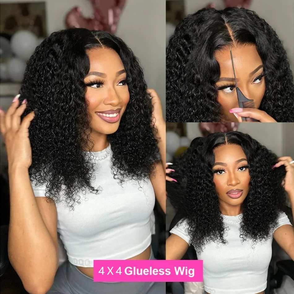 Kinky Curly Bob Cheap Wig Lace Frontal Human Hair Wigs 100% Brazilian Glueless Short Water Curly ForWomen 180Density Wear And Go Kinky Curly Bob Cheap Wig Lace Frontal Human Hair Wigs 100% Brazilian Glueless Short Water Curly ForWomen 180Density Wear And Go