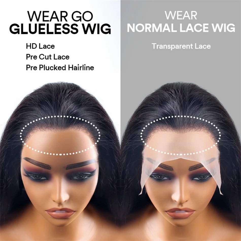 Glueless Wig Human Hair Ready To Wear Water Wave Lace Front Wig 4x4 5x5 Lace Closure Black Wig Curly HD Lace Frontal Human Hair