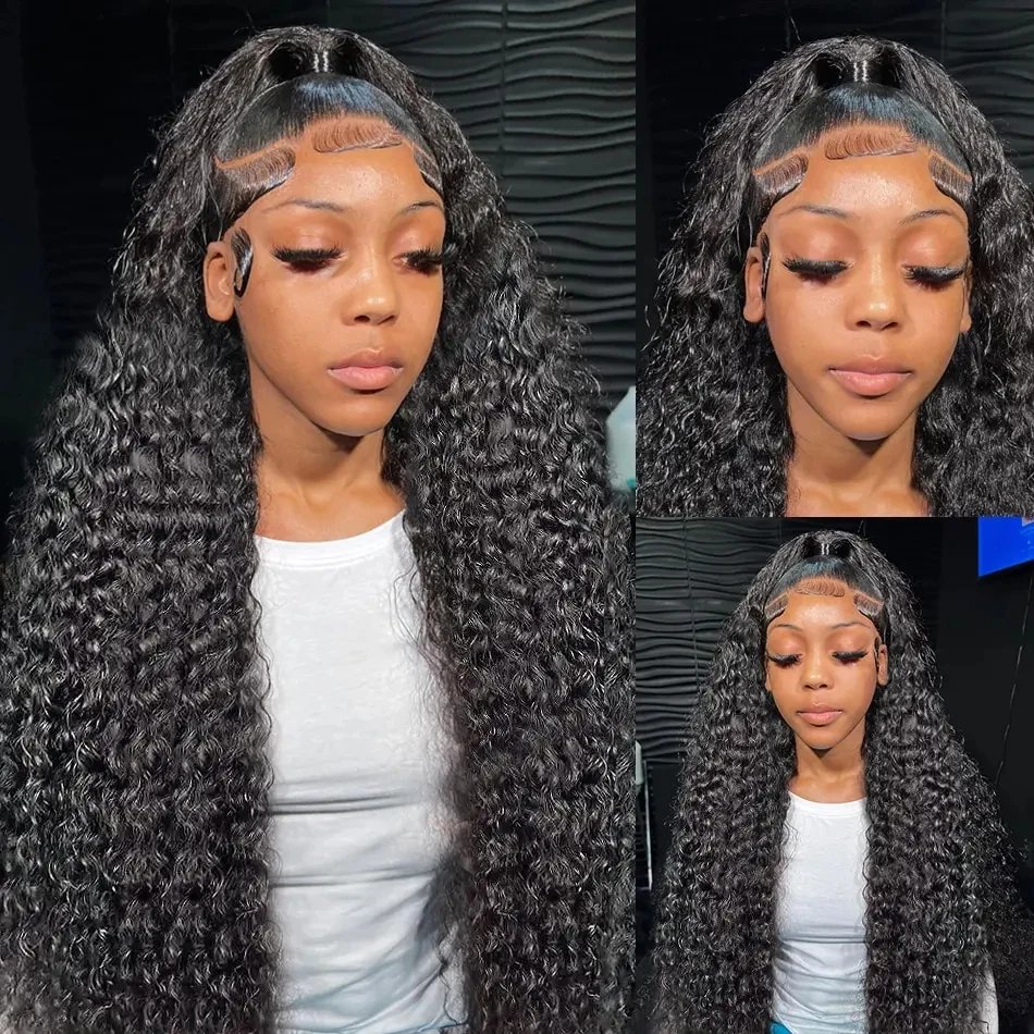 Wiggogo 30 38 Inch Curly Lace Front Human Hair Wig 13X4 Hd Lace Wig 13X6 Human Hair Lace Frontal Wig Deep Wave 5X5 Closure Wigs