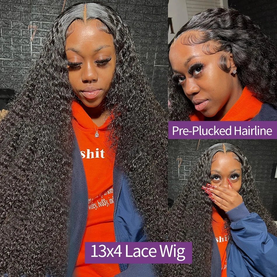 Wiggogo 30 38 Inch Curly Lace Front Human Hair Wig 13X4 Hd Lace Wig 13X6 Human Hair Lace Frontal Wig Deep Wave 5X5 Closure Wigs
