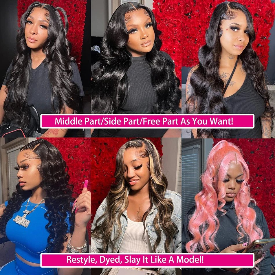 Wiggogo 30 40 Inch Body Wave Human Hair Wigs 13X6 Hd Lace Frontal Wig 13X4 Lace Front Human Hair Wigs 5X5 Hd Lace Closure Wigs