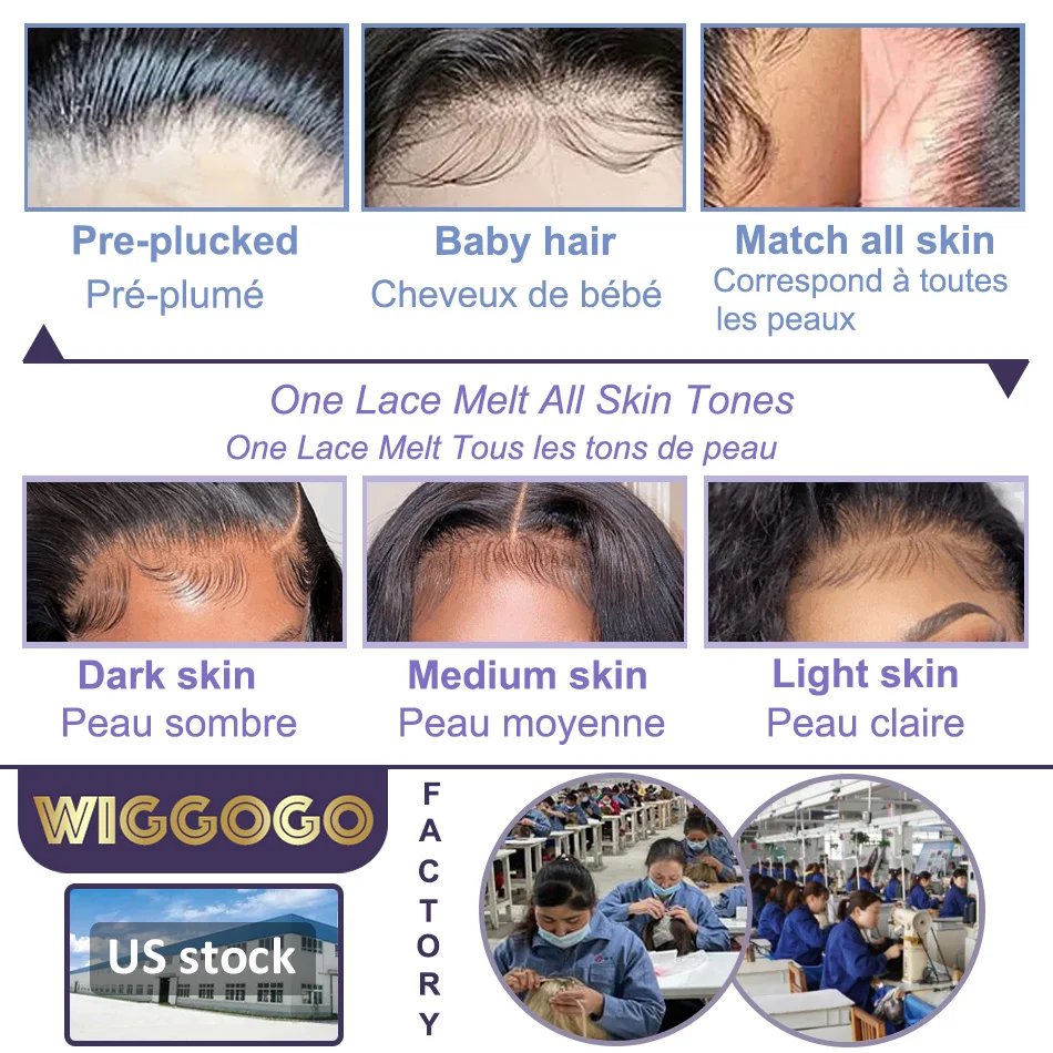 Wiggogo 30 40 Inch Body Wave Human Hair Wigs 13X6 Hd Lace Frontal Wig 13X4 Lace Front Human Hair Wigs 5X5 Hd Lace Closure Wigs