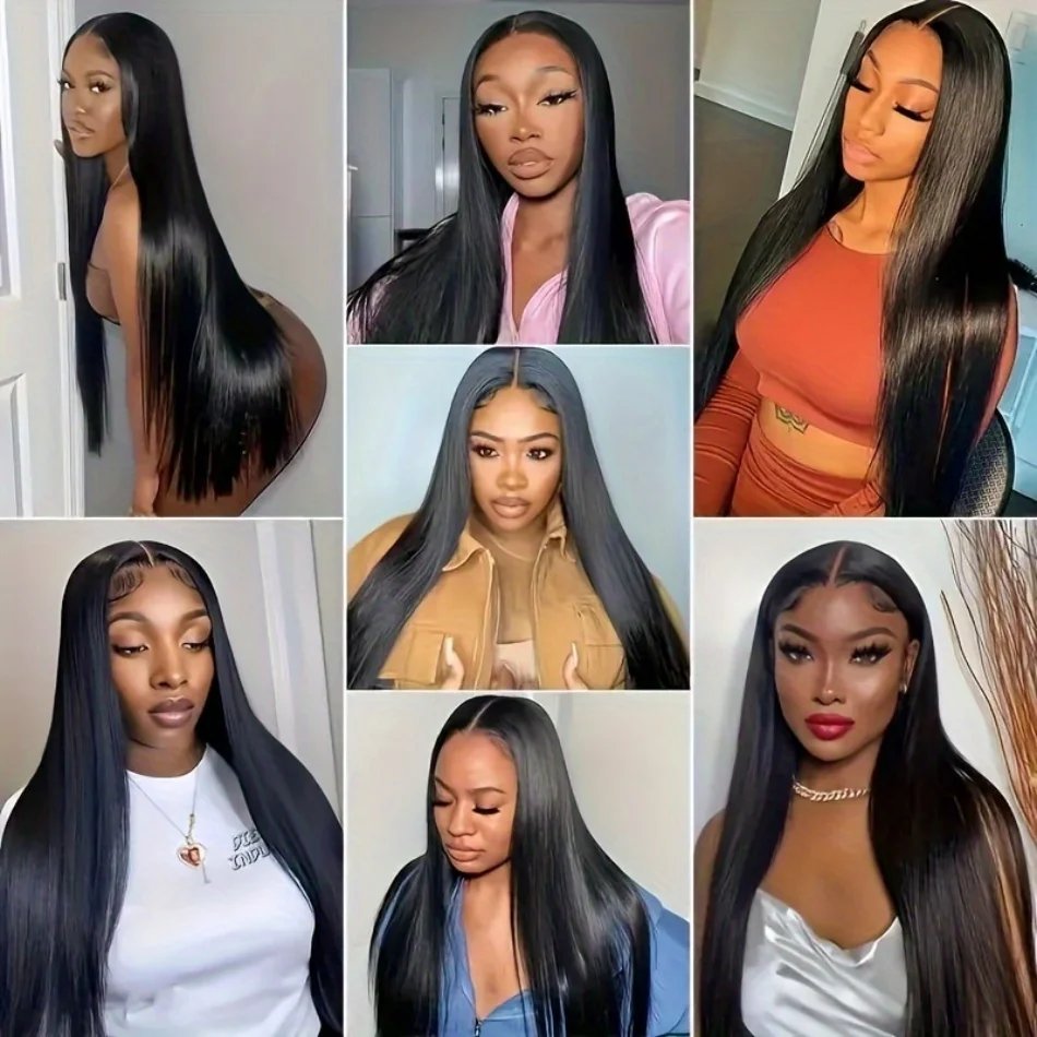 Glueless Straight 4X4 Lace Frontal Wig Human Hair 100% Natural 30 40 inch Pre plucked 5X5 Cheap Brazilian Wigs For Women Choice