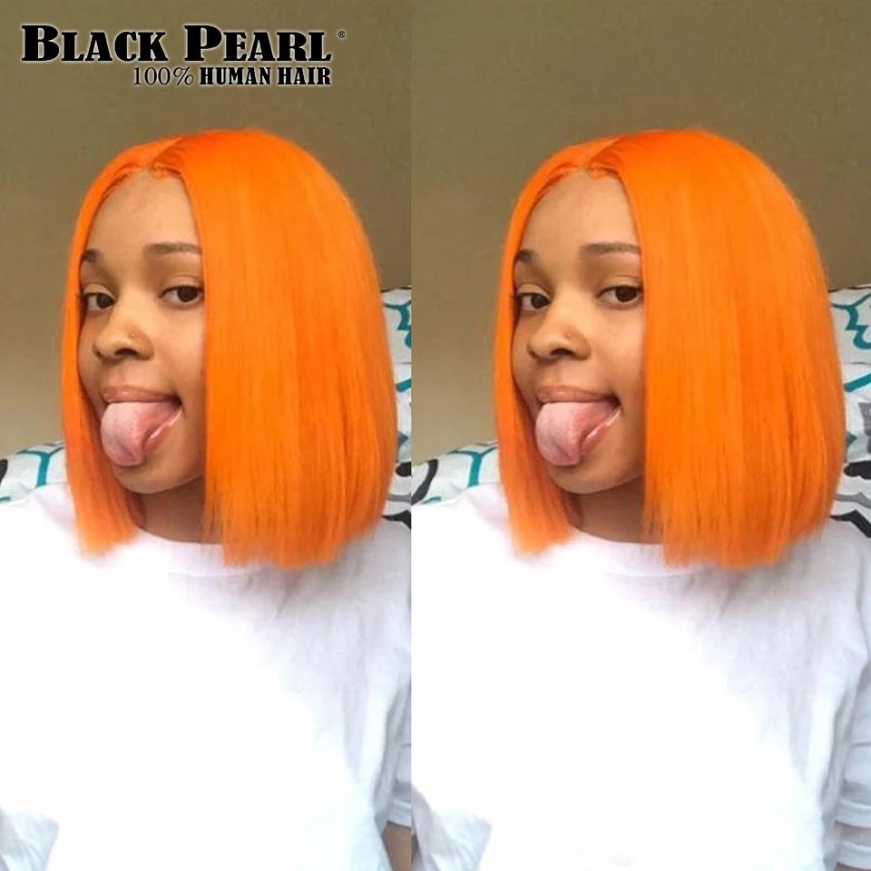 Ginger Lace Front Human Hair Wigs Glueless Wig Short Bob Wig Lace Front Human Hair Wig Pink 613 Blonde Bob Hair Wig Human Hair