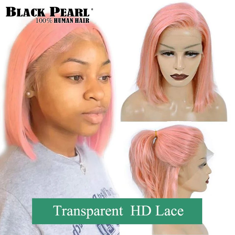 Ginger Lace Front Human Hair Wigs Glueless Wig Short Bob Wig Lace Front Human Hair Wig Pink 613 Blonde Bob Hair Wig Human Hair