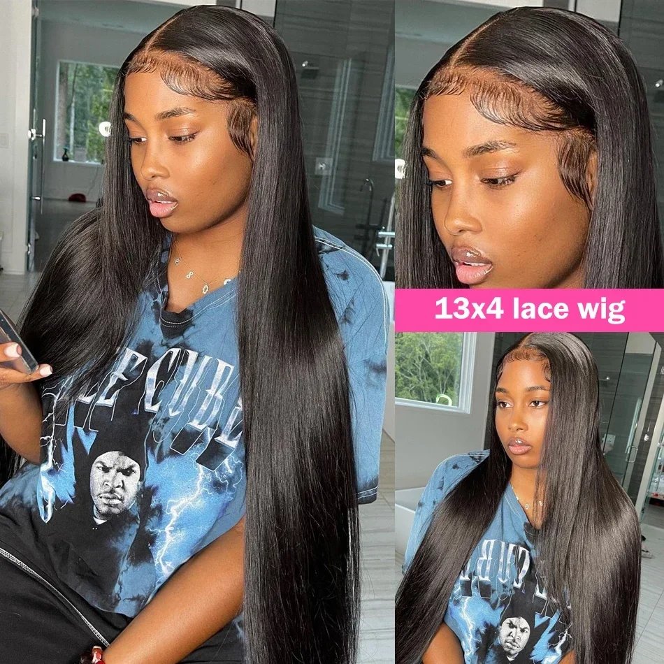 30 40 Inch 250 Density 13X6 Hd Lace Frontal Wig Straight Lace Front Wigs Human Hair 13X4 Lace Front Human Hair Wig For Women