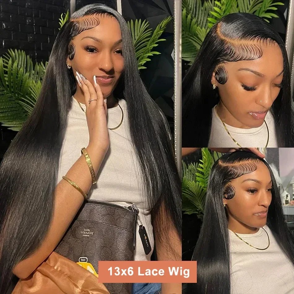 30 40 Inch 250 Density 13X6 Hd Lace Frontal Wig Straight Lace Front Wigs Human Hair 13X4 Lace Front Human Hair Wig For Women