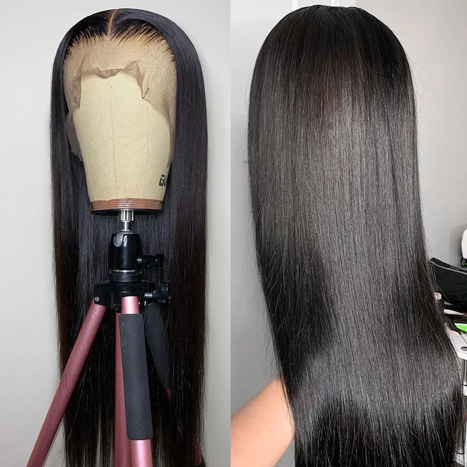 250% HD Bone Straight 13x6 Lace Front Human Hair Wigs 30 40 Inches Transparent 13x4 Lace Frontal Wig 5x5 Closure Remy Hair Wig