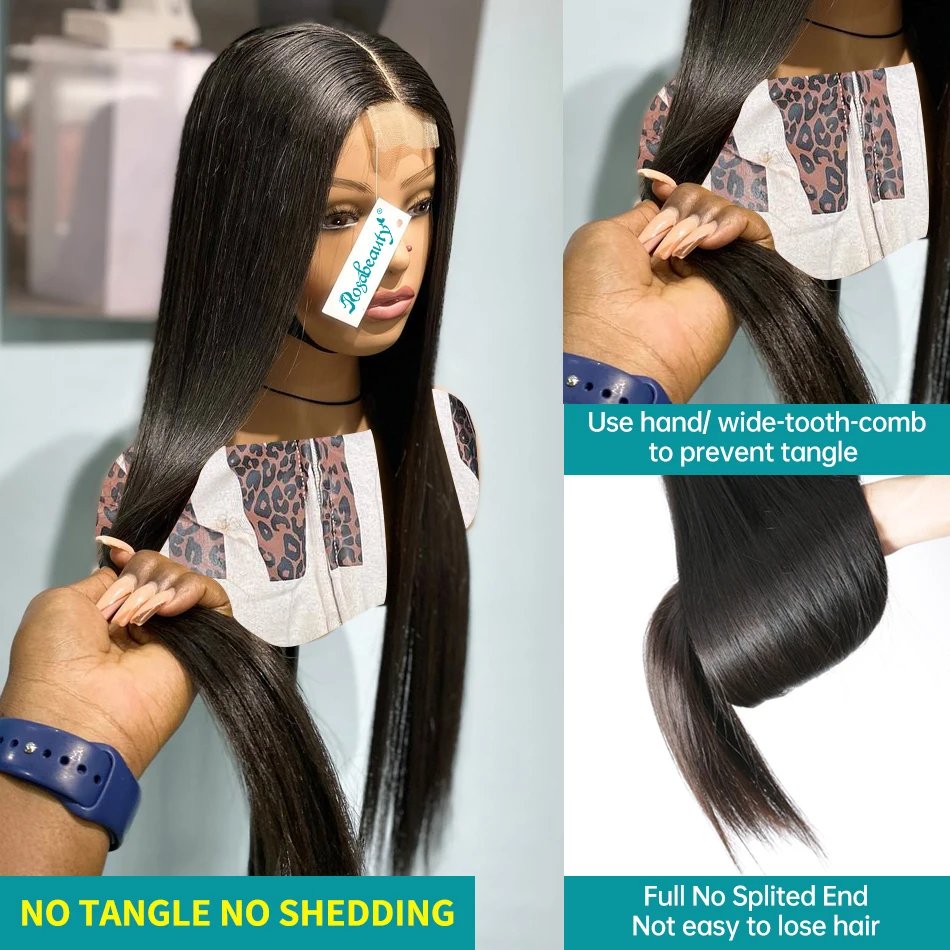 250% HD Bone Straight 13x6 Lace Front Human Hair Wigs 30 40 Inches Transparent 13x4 Lace Frontal Wig 5x5 Closure Remy Hair Wig