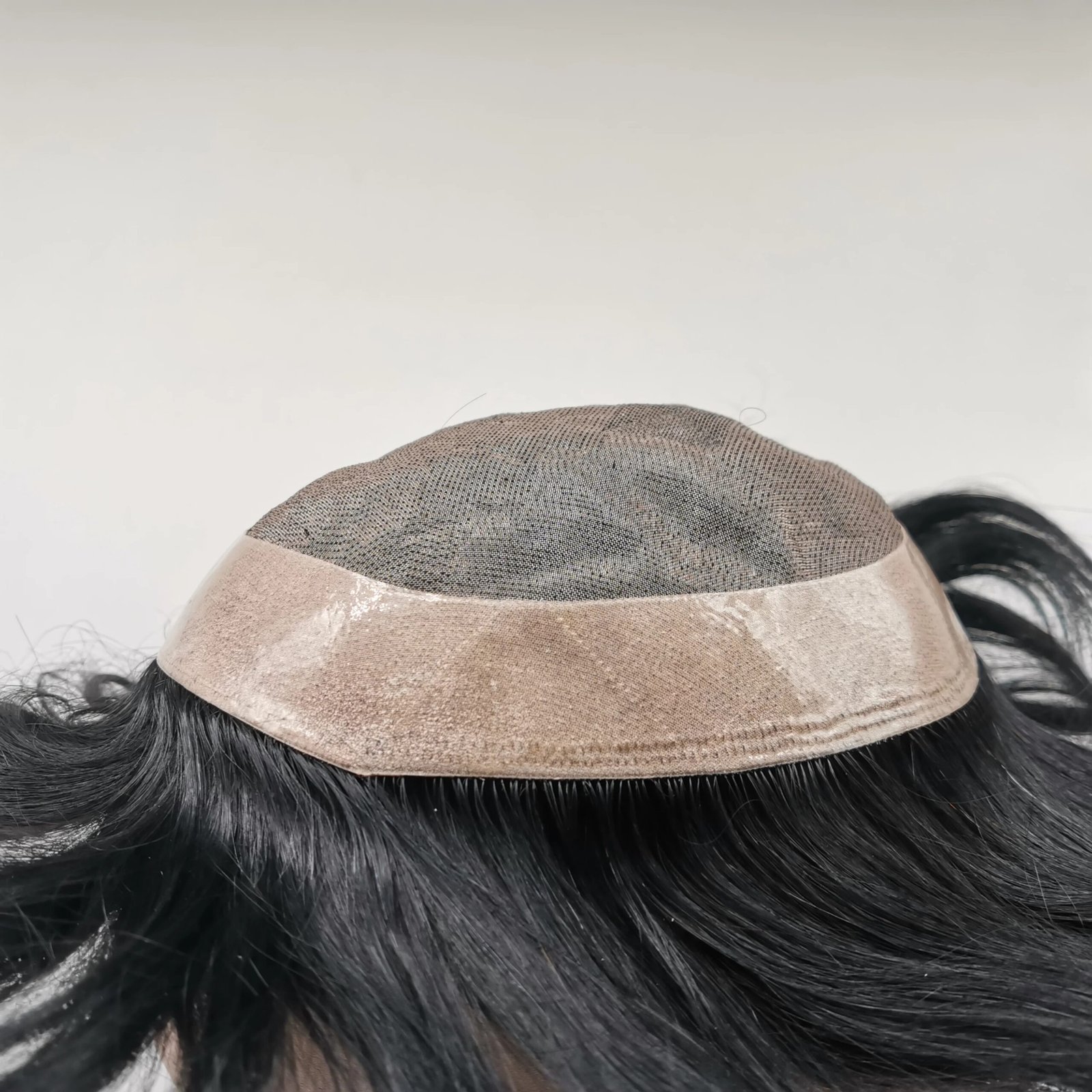 Toupee for Men Fine Mono Men Toupee Human Hair Replacement System Hair Prosthesis Natural Black Hair Units