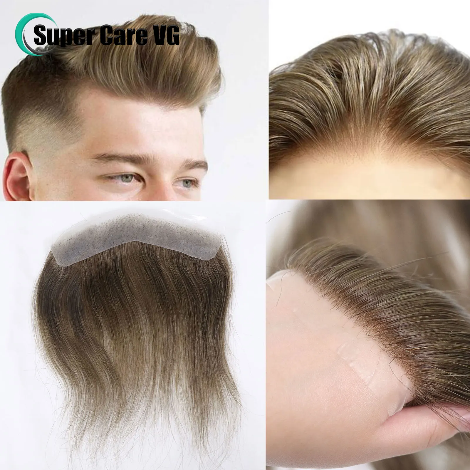 0.06mm Brown Straight Man Toupee V Style Frontal Hairline For Men 15cm Human Hair Ultra Thin Skin PU Men's Capillary Prosthesis 0.06mm Brown Straight Man Toupee V Style Frontal Hairline For Men 15cm Human Hair Ultra Thin Skin PU Men's Capillary Prosthesis