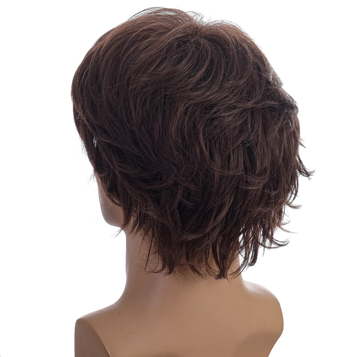 Grandpa Hair Handsome Men's Fashion Short Wig Husband Gift Short Grey Wigs Heat Resistant Synthetic Wigs for Daddy