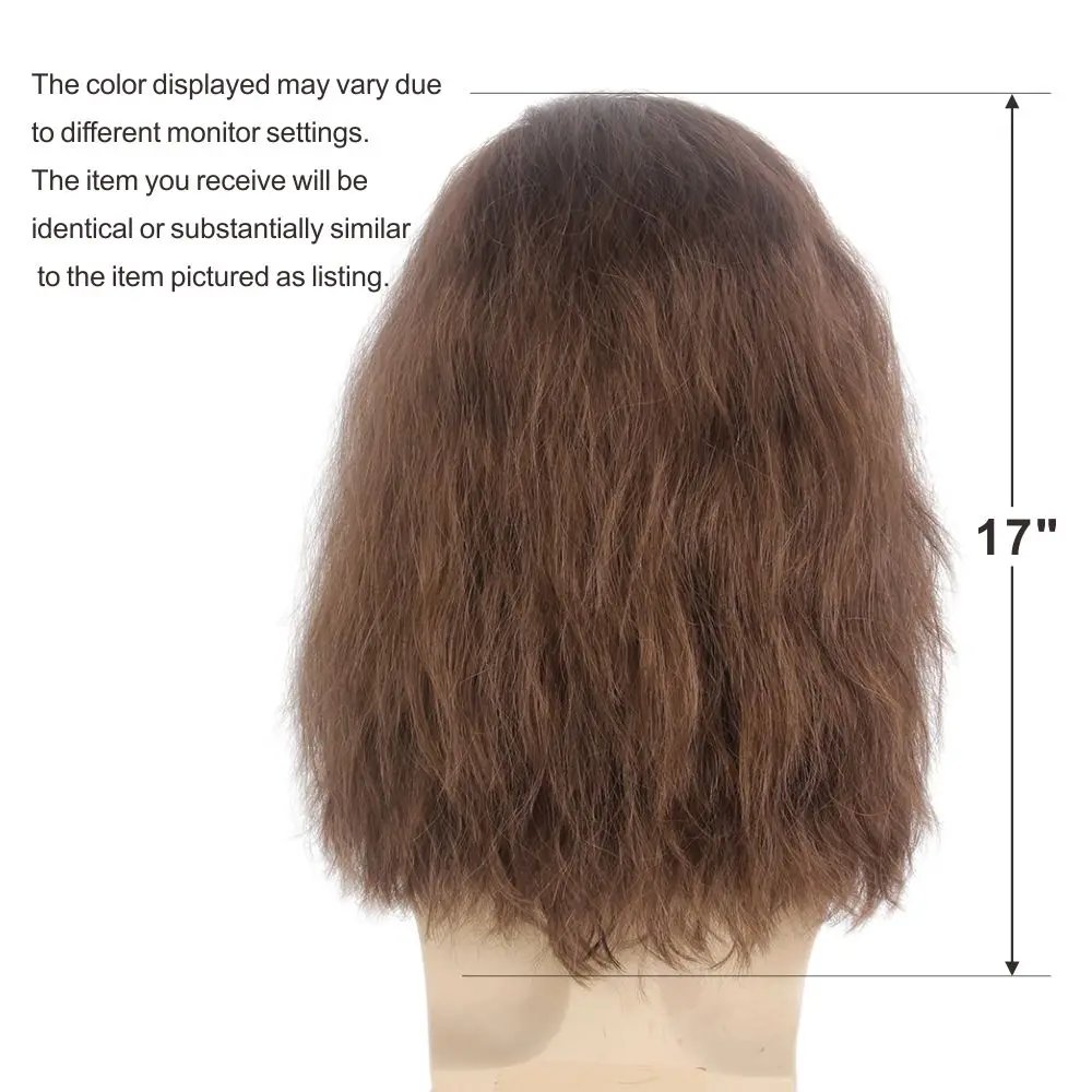 Cosplay Wigs Winter Soldier Captain America Cos Wigs Brown Wavy Mid Length Synthetic Hair Wig Men