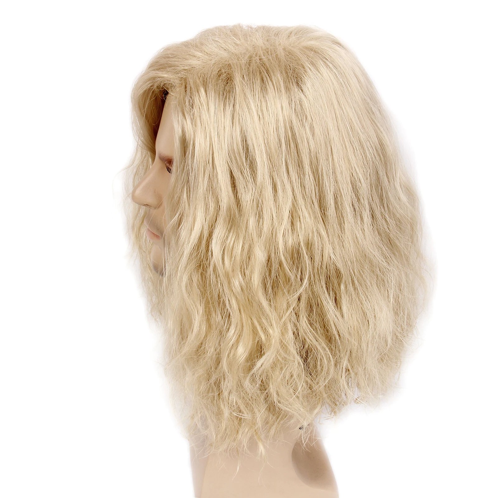 Cosplay Wigs Winter Soldier Captain America Cos Wigs Brown Wavy Mid Length Synthetic Hair Wig Men