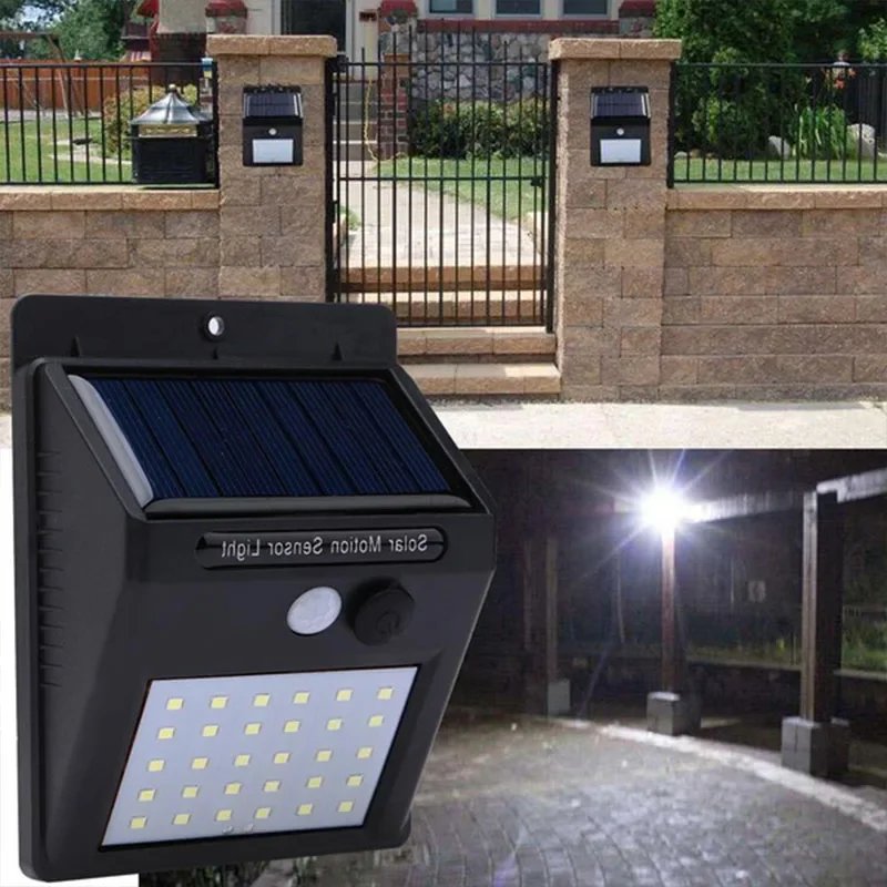 LED Solar Light 25/30 LEDs Wireless Motion Sensor Light Waterproof Solar Outdoor Lights Garden Decoration Spotlights Wall Lamp