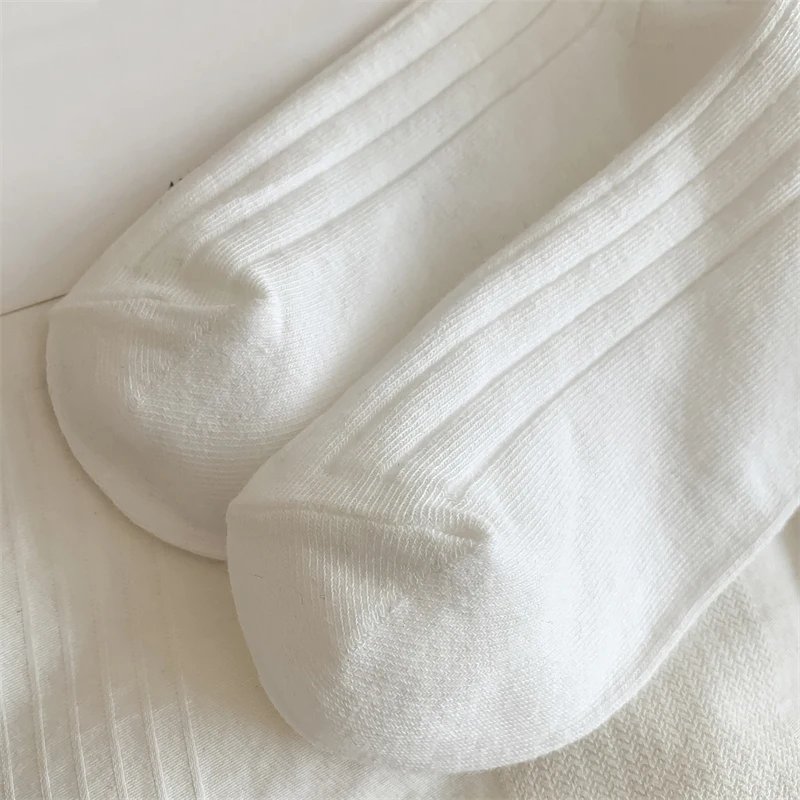 Long Women's Socks High Quality Solid Color Bow Sweet Knee High Socks Femme Brew Thin Soft Cute Ladies Stockings Striped Comfy