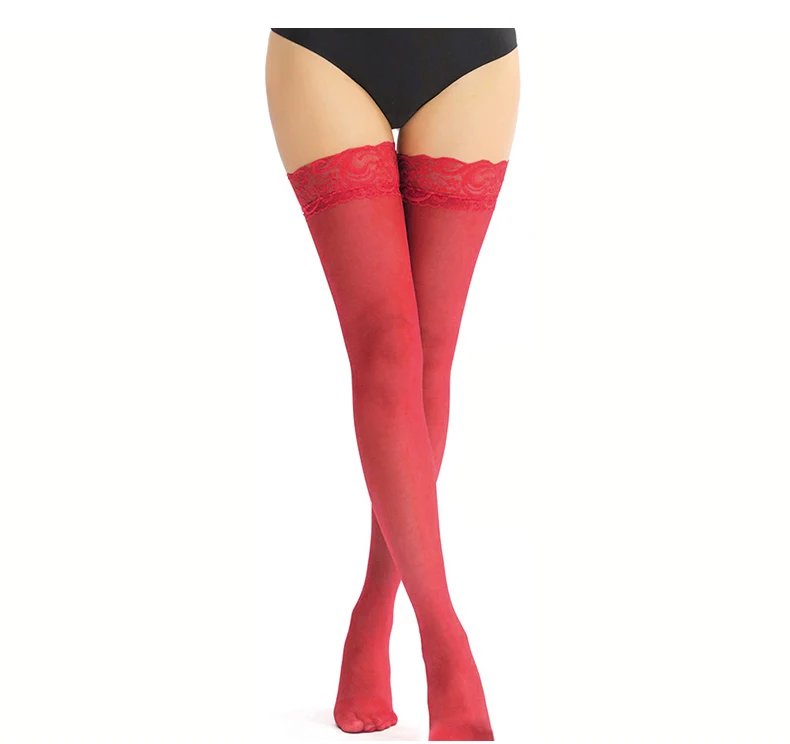 Women Lace Top Stockings Nine Colors Ultrathin Sheer Silk Over Knee Thigh High Hosiery Sexy Lingerie Sheer Stay Up Underwear New