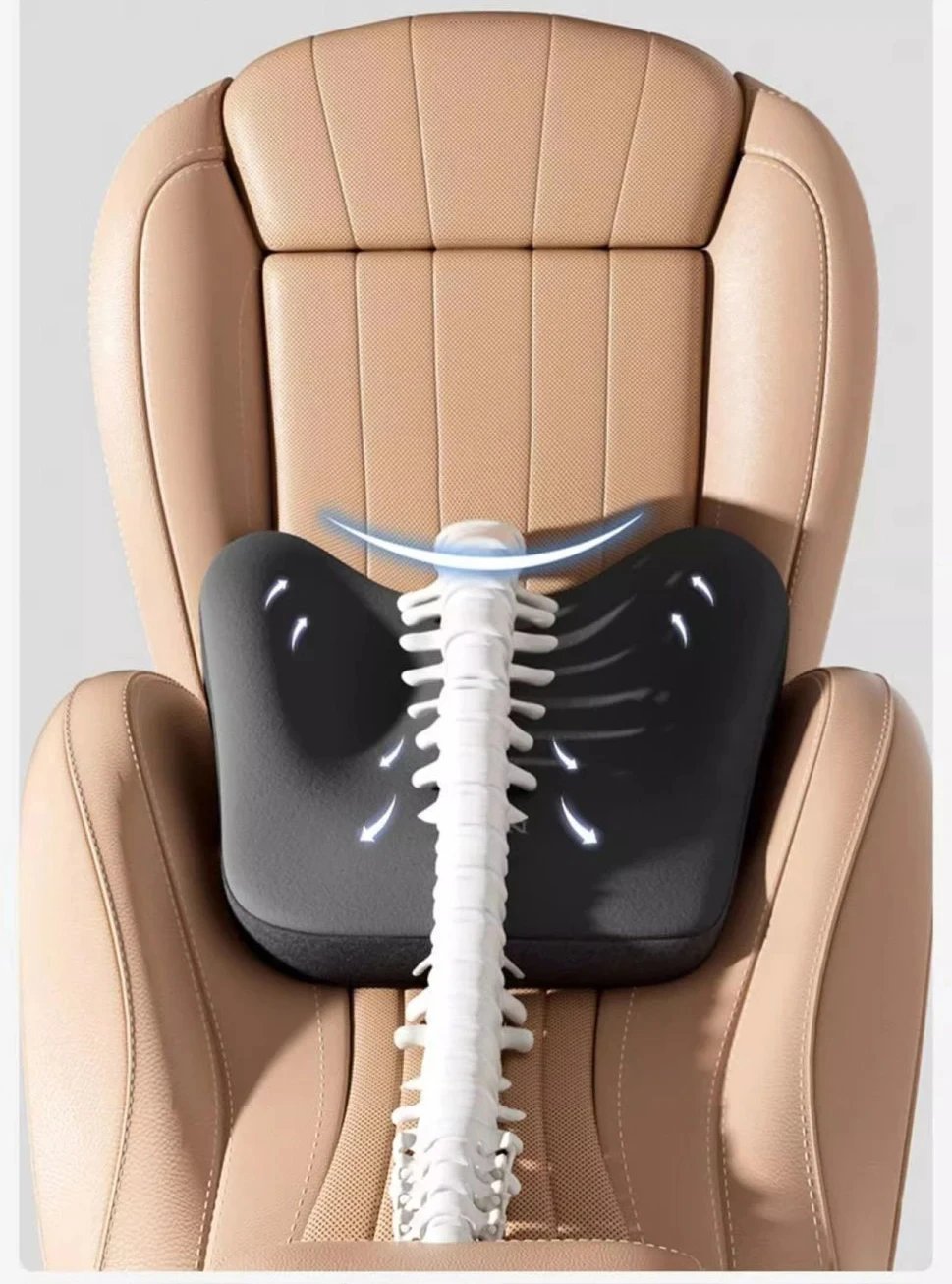 Car Headrest Lumbar Support Lumbar Cushion Memory Foam Cushion Backrest Lumbar Pillow Car Comfortable Neck Pillow Car Accsesorie