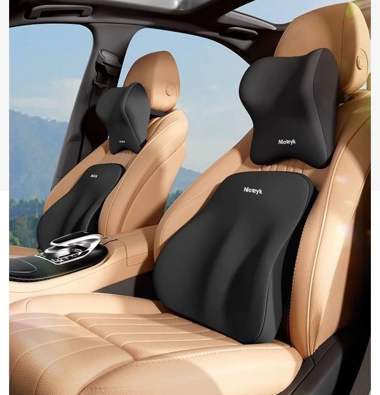 Car Headrest Lumbar Support Lumbar Cushion Memory Foam Cushion Backrest Lumbar Pillow Car Comfortable Neck Pillow Car Accsesorie