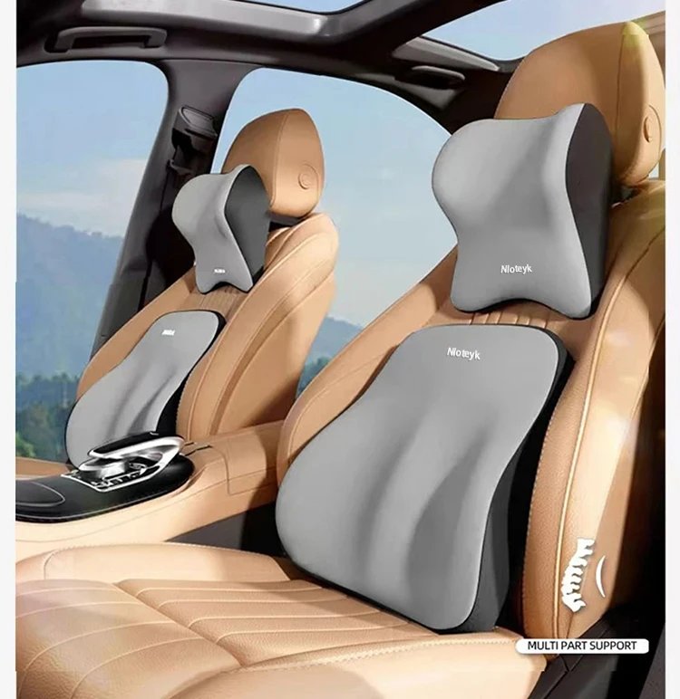 Car Headrest Lumbar Support Lumbar Cushion Memory Foam Cushion Backrest Lumbar Pillow Car Comfortable Neck Pillow Car Accsesorie