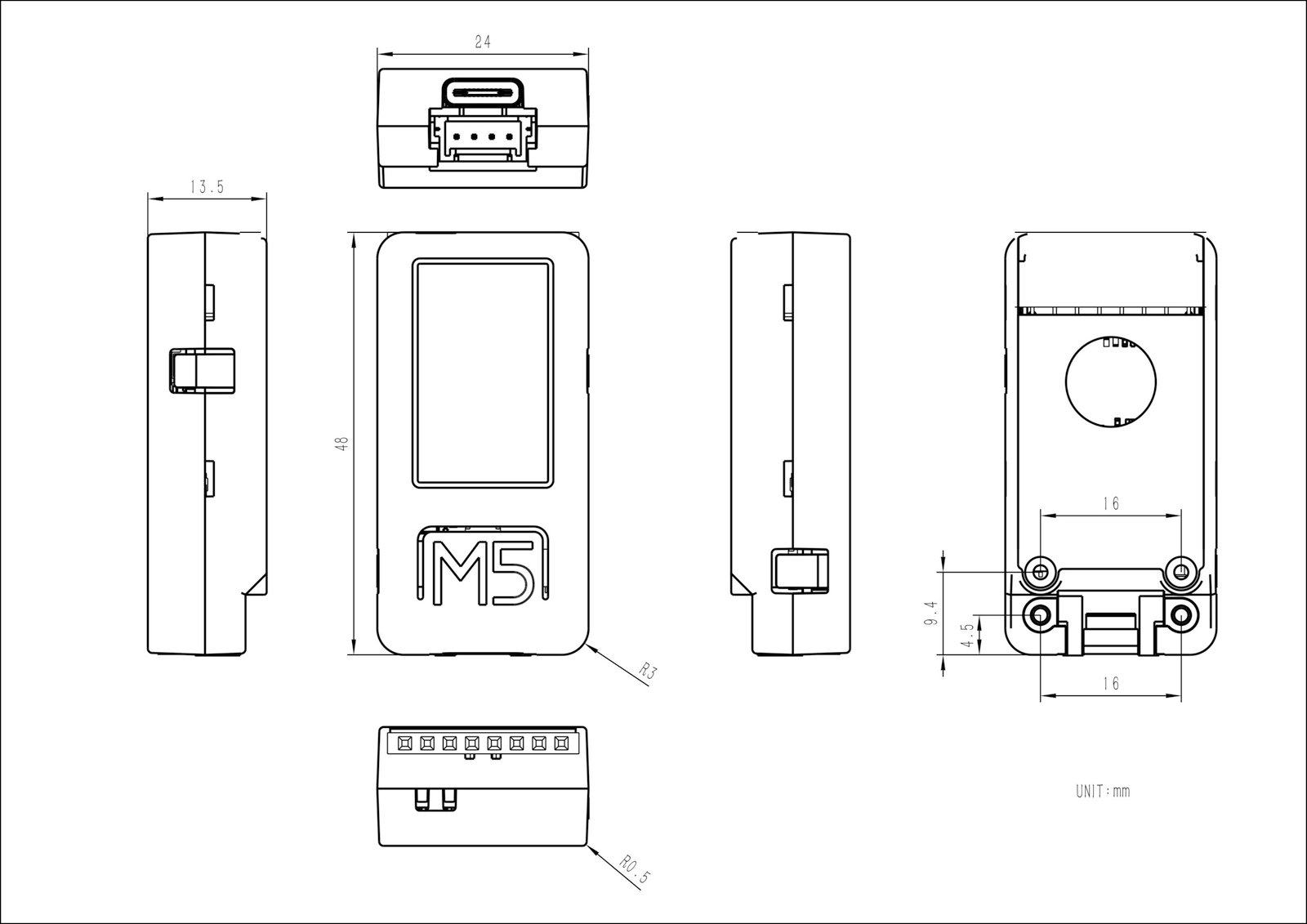 M5Stack M5StickC PLUS2 ESP32-PICO Mini IoT Development Kit IR and WiFi 1.14-inch TFTScreen IoT Controller