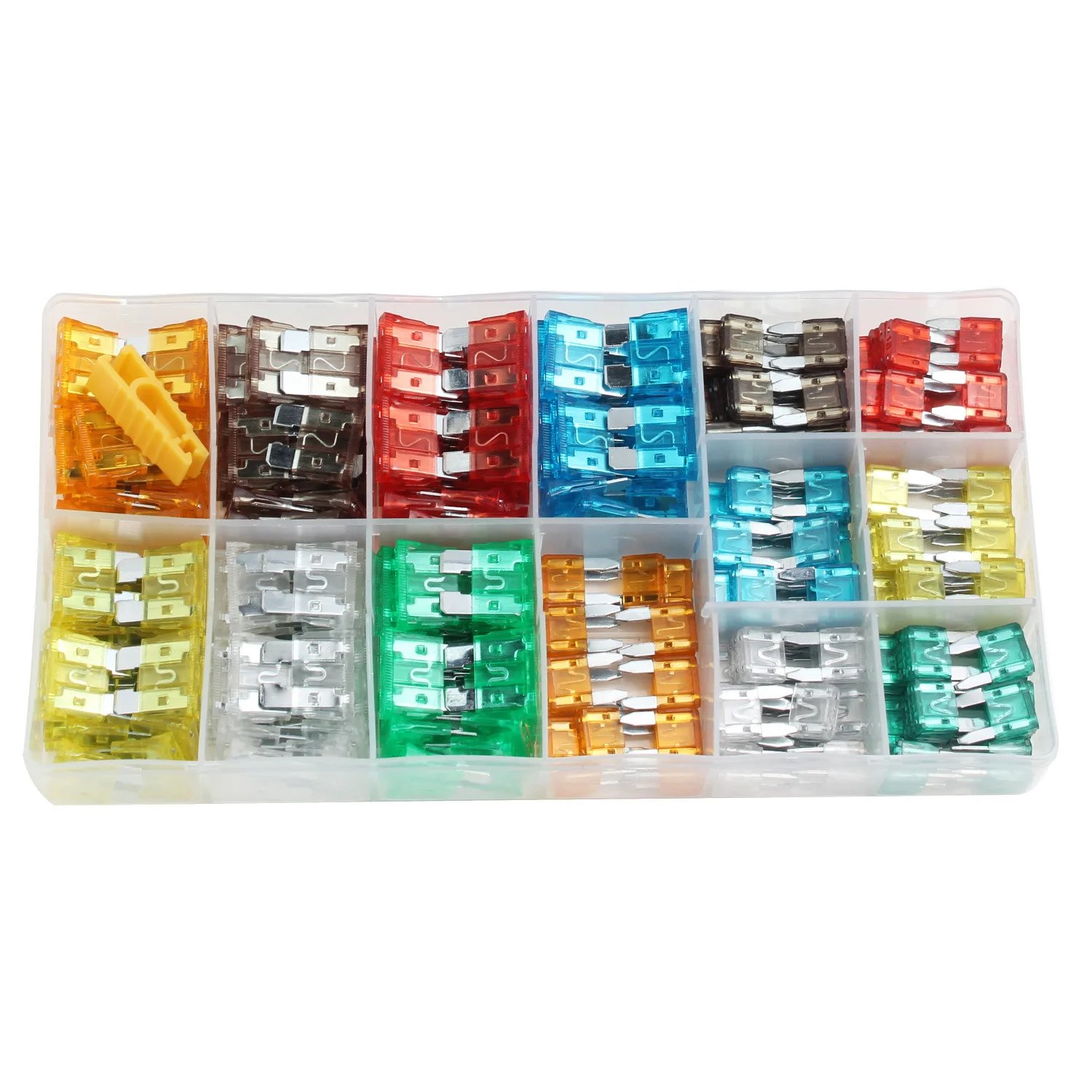 Fuse boxes come in various specifications, with 60 and 120PCS not having medium fuses, while 60PCS are packaged in bags Fuse boxes come in various specifications, with 60 and 120PCS not having medium fuses, while 60PCS are packaged in bags