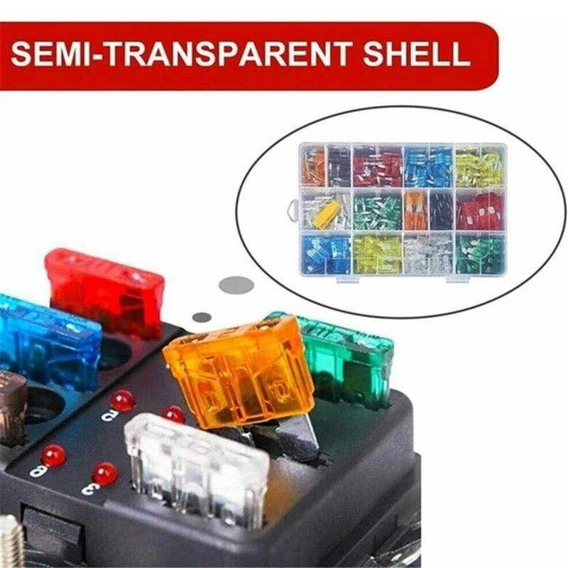 Fuse boxes come in various specifications, with 60 and 120PCS not having medium fuses, while 60PCS are packaged in bags Fuse boxes come in various specifications, with 60 and 120PCS not having medium fuses, while 60PCS are packaged in bags