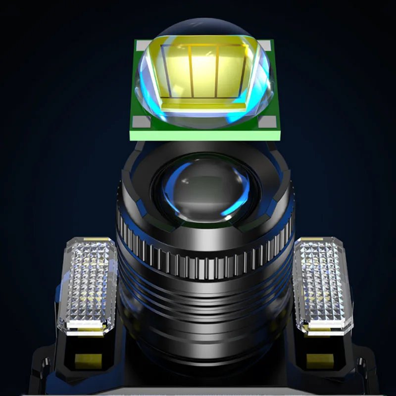 LED Sensor Headlamp Camping Search Light Head Flashlight Rechargeable Powerful Head Lamp Front Lanterns Headlights 5 Styles