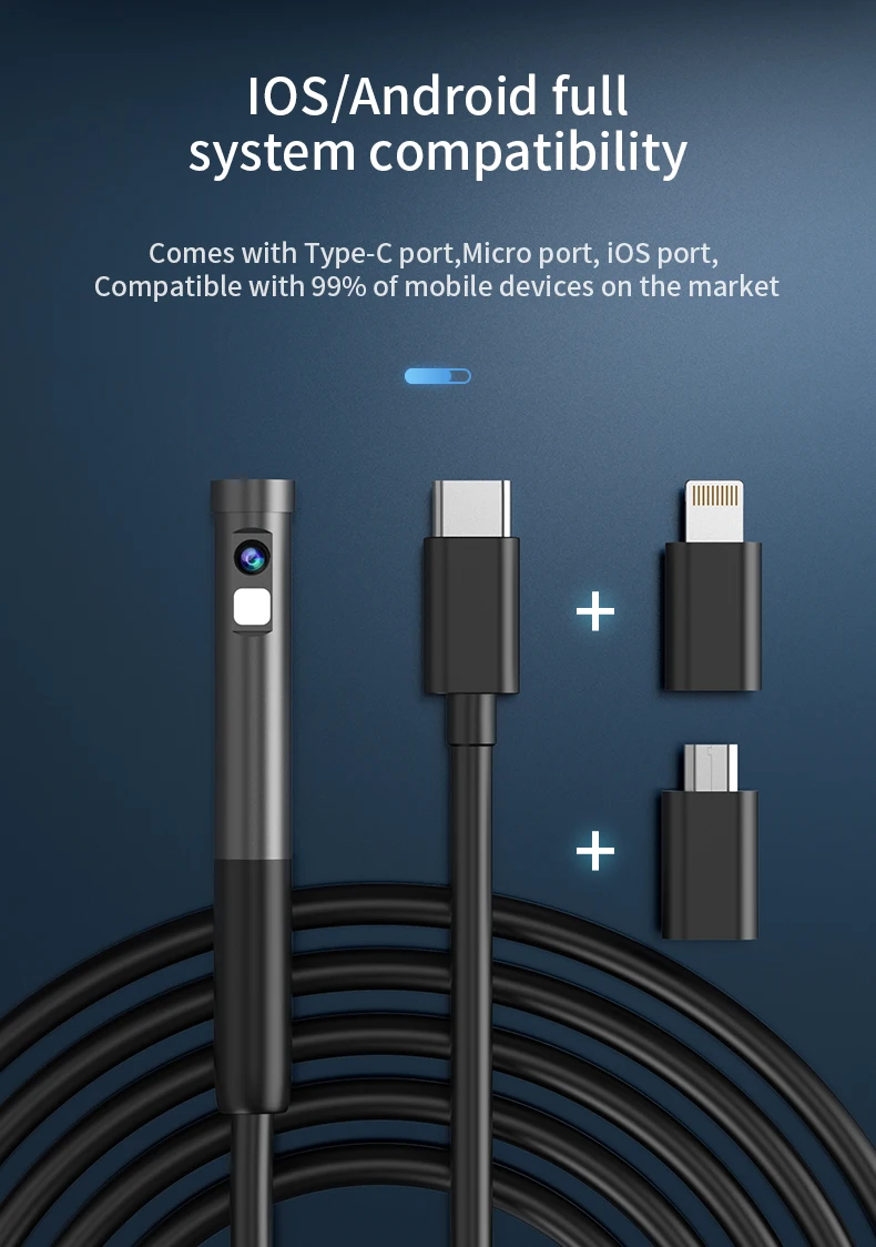INSKAM Endoscope Inspection Camera 3 in 1 Micro USB/Type-C Mini Inspection Camera for IOS iphone Waterproof Pipeline Borescope INSKAM Endoscope Inspection Camera 3 in 1 Micro USB/Type-C Mini Inspection Camera for IOS iphone Waterproof Pipeline Borescope