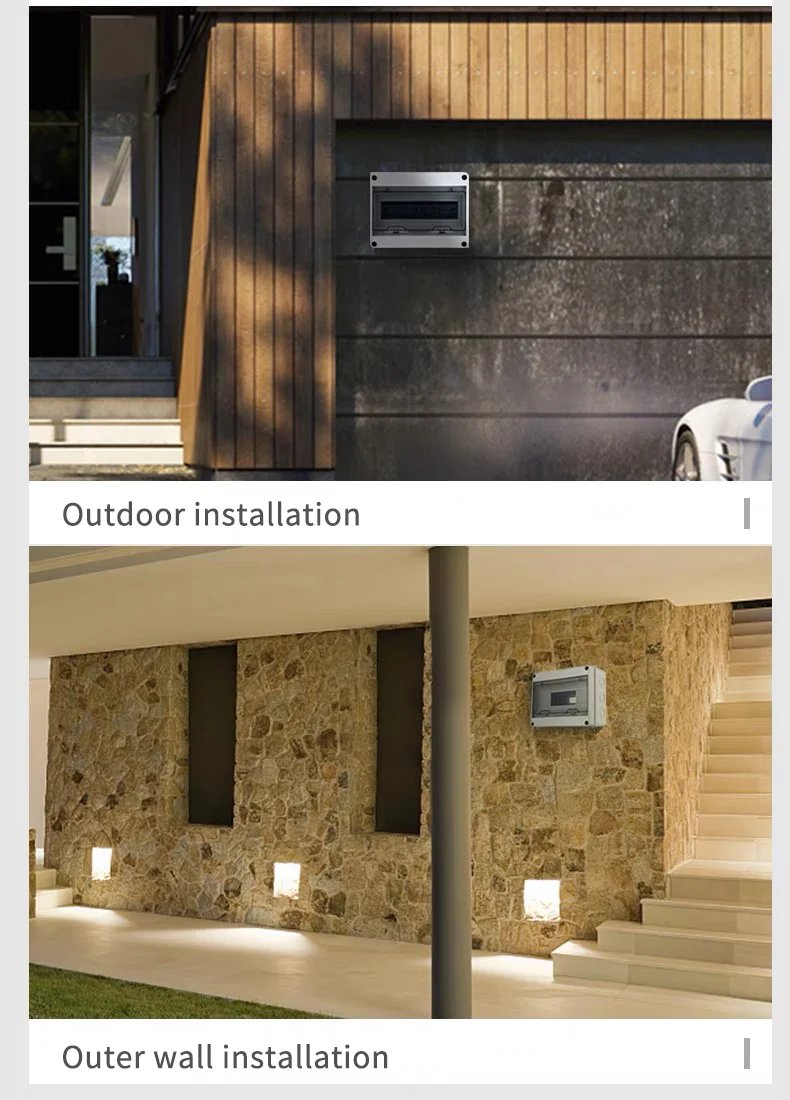 IP65 Waterproof Distribution dc breaker Box 2/3/5/8/12/15/18/24WAY PC /ABS Plastic Outdoor Electrical  MCB solar Junction Box