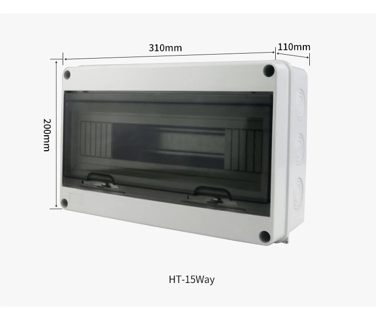 IP65 Waterproof Distribution dc breaker Box 2/3/5/8/12/15/18/24WAY PC /ABS Plastic Outdoor Electrical  MCB solar Junction Box