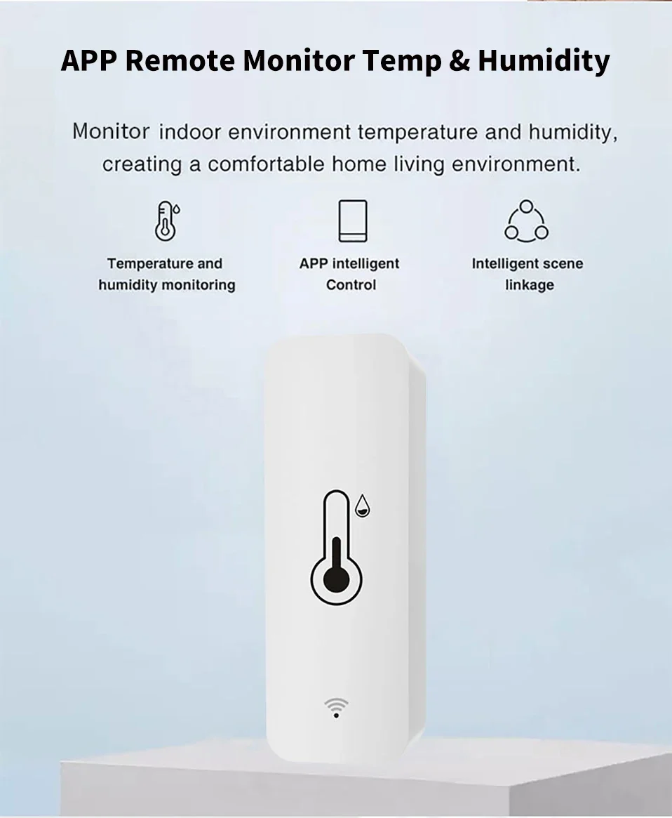 Tuya WiFi Smart Temperature Humidity Sensor Indoor Hygrometer Controller Monitoring Work with Smart Speaker Alexa Google Home Tuya WiFi Smart Temperature Humidity Sensor Indoor Hygrometer Controller Monitoring Work with Smart Speaker Alexa Google Home