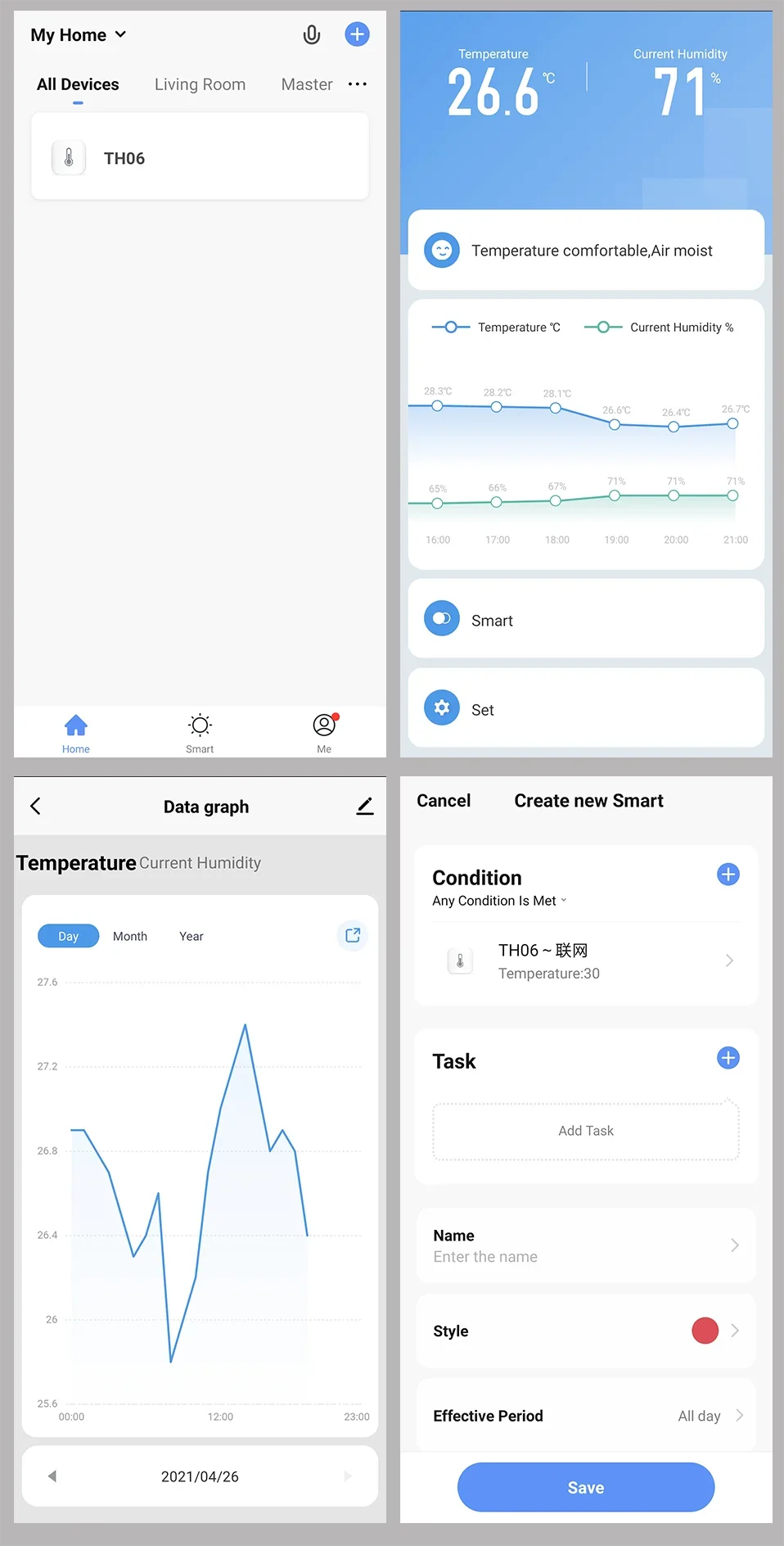 Tuya WiFi Smart Temperature Humidity Sensor Indoor Hygrometer Controller Monitoring Work with Smart Speaker Alexa Google Home Tuya WiFi Smart Temperature Humidity Sensor Indoor Hygrometer Controller Monitoring Work with Smart Speaker Alexa Google Home