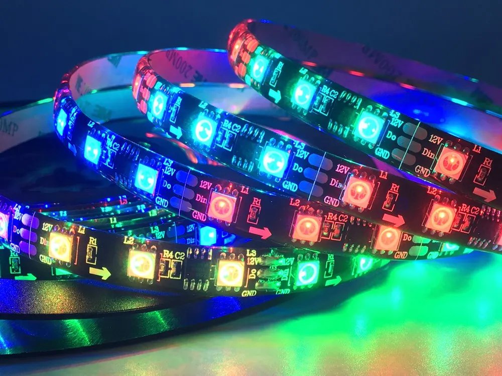 WS2812B WS2811 WS2813 WS2815 5050 RGBIC Smart LED Strip WS2812 Individually Addressable IC 30/60/144Pixels/Leds/m Light DC5V/12V WS2812B WS2811 WS2813 WS2815 5050 RGBIC Smart LED Strip WS2812 Individually Addressable IC 30/60/144Pixels/Leds/m Light DC5V/12V