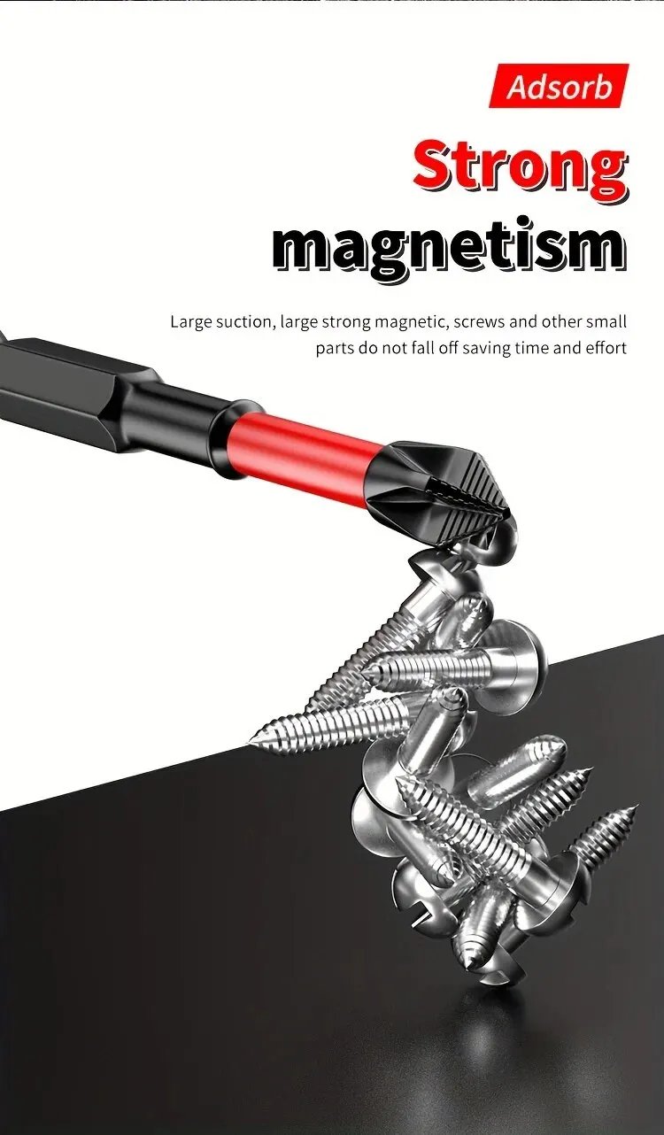 Magnetic Anti-shock Batch Head High Hardness Non-Slip Impact Bits Cross Screwdriver 25/50/65/70/90mm Screwdriver Set