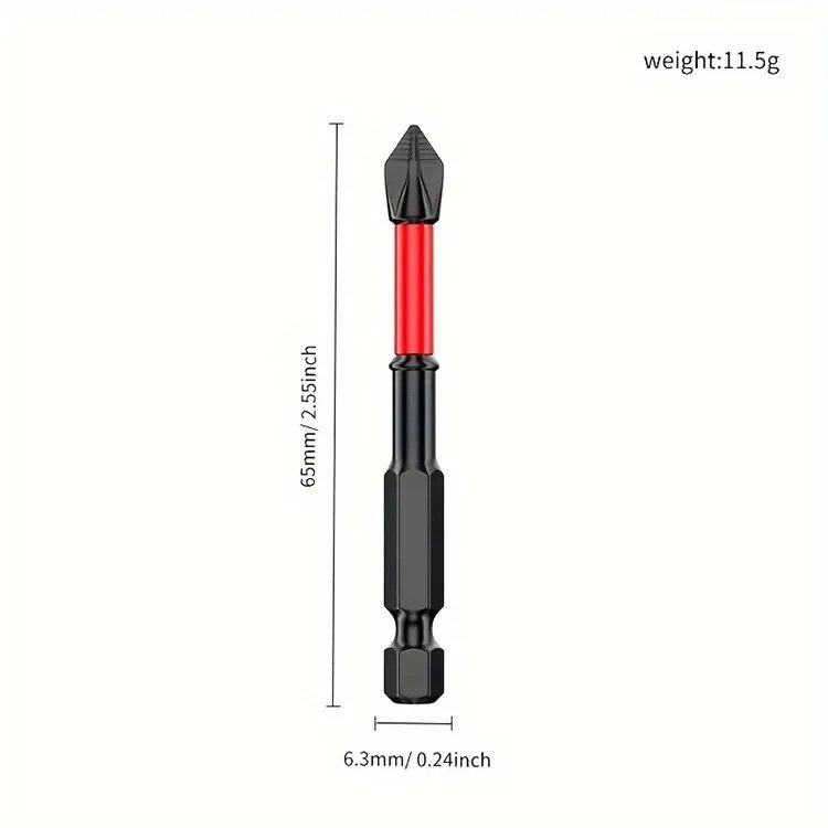Magnetic Anti-shock Batch Head High Hardness Non-Slip Impact Bits Cross Screwdriver 25/50/65/70/90mm Screwdriver Set