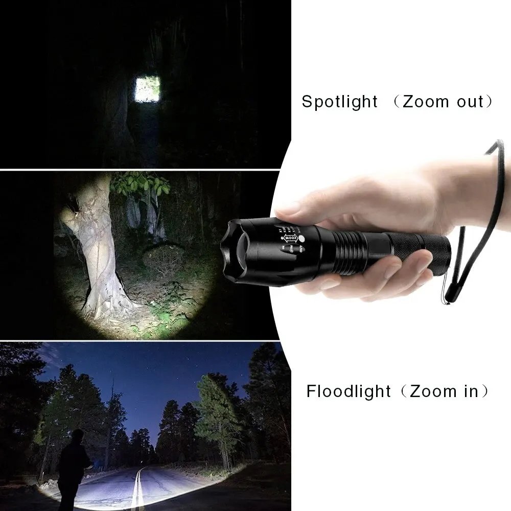 High Power Led Flashlights Camping Torch 5 Lighting Modes Aluminum Alloy Zoomable Light Waterproof Material Use 3 AAA Batteries High Power Led Flashlights Camping Torch 5 Lighting Modes Aluminum Alloy Zoomable Light Waterproof Material Use 3 AAA Batteries