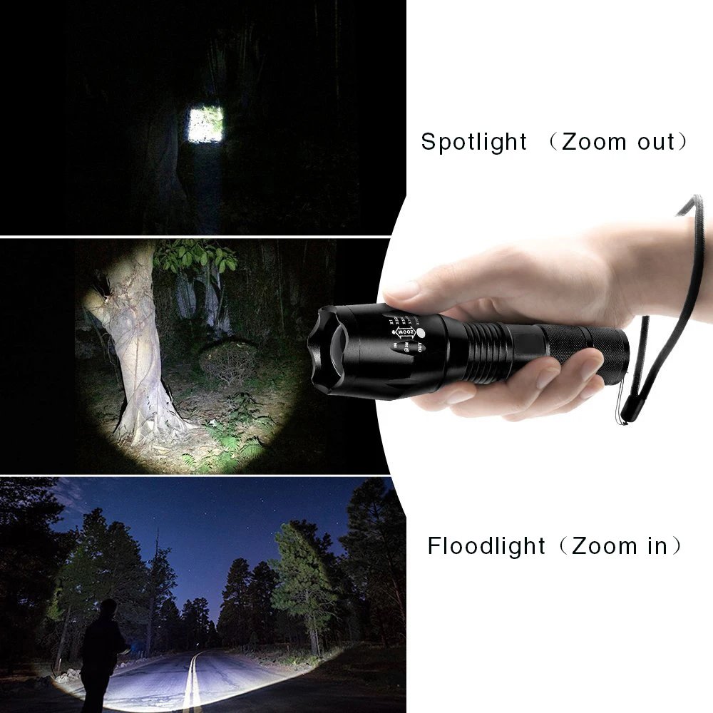 High Power Led Flashlights Camping Torch 5 Lighting Modes Aluminum Alloy Zoomable Light Waterproof Material Use 3 AAA Batteries High Power Led Flashlights Camping Torch 5 Lighting Modes Aluminum Alloy Zoomable Light Waterproof Material Use 3 AAA Batteries