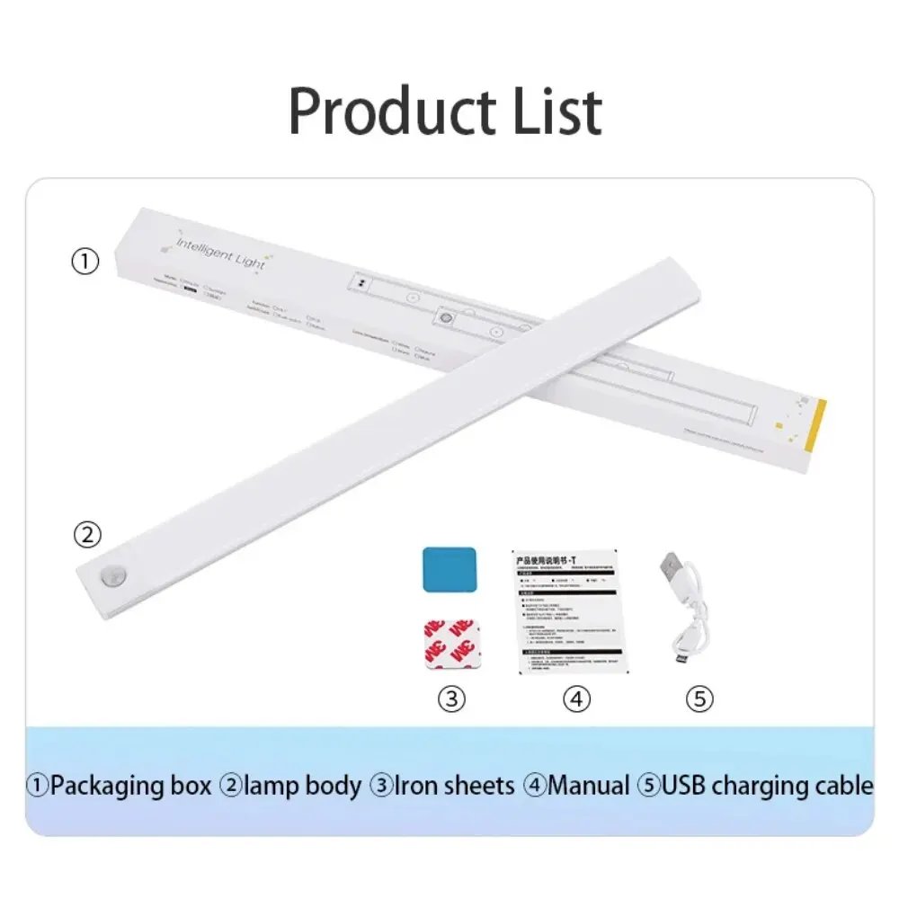 LED Cabinet Light USB Type-C Rechargeable Motion Sensor Led Lamp for Kitchen Wardrobe Cabinet Lighting 20cm/30cm/40cm/50cm/60cm LED Cabinet Light USB Type-C Rechargeable Motion Sensor Led Lamp for Kitchen Wardrobe Cabinet Lighting 20cm/30cm/40cm/50cm/60cm