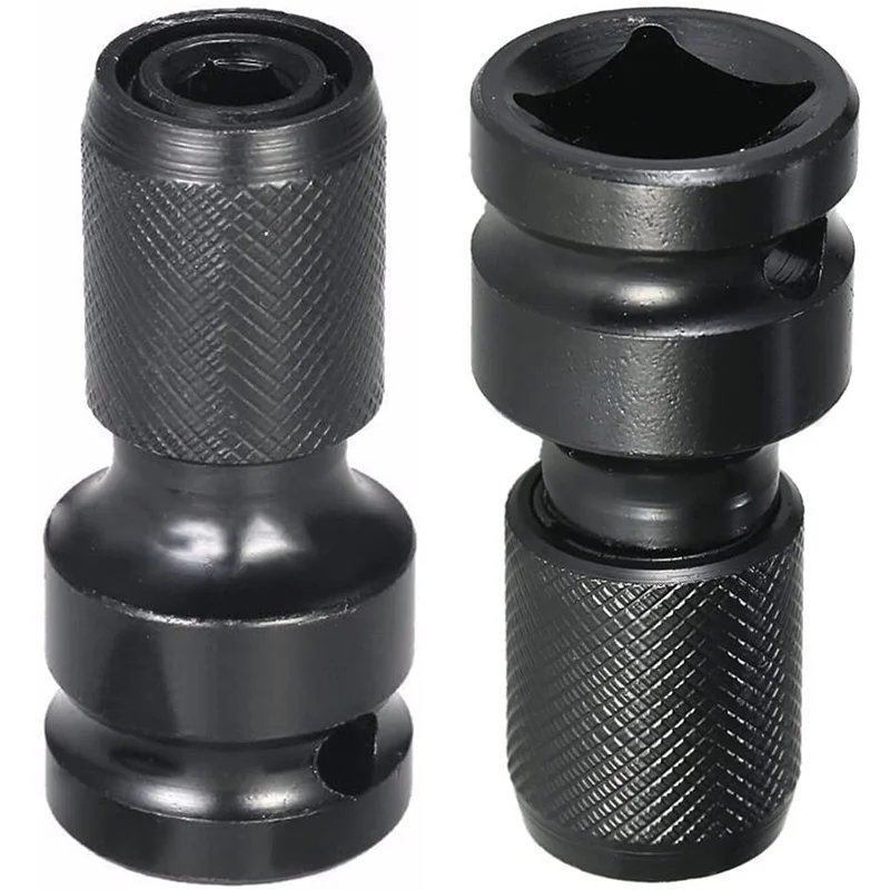 Quick Release 1/2-Inch Square Drive to 1/4-Inch Hex Female Socket Adapter Converter Chuck Adaptor for Impact and Ratchet Wrench