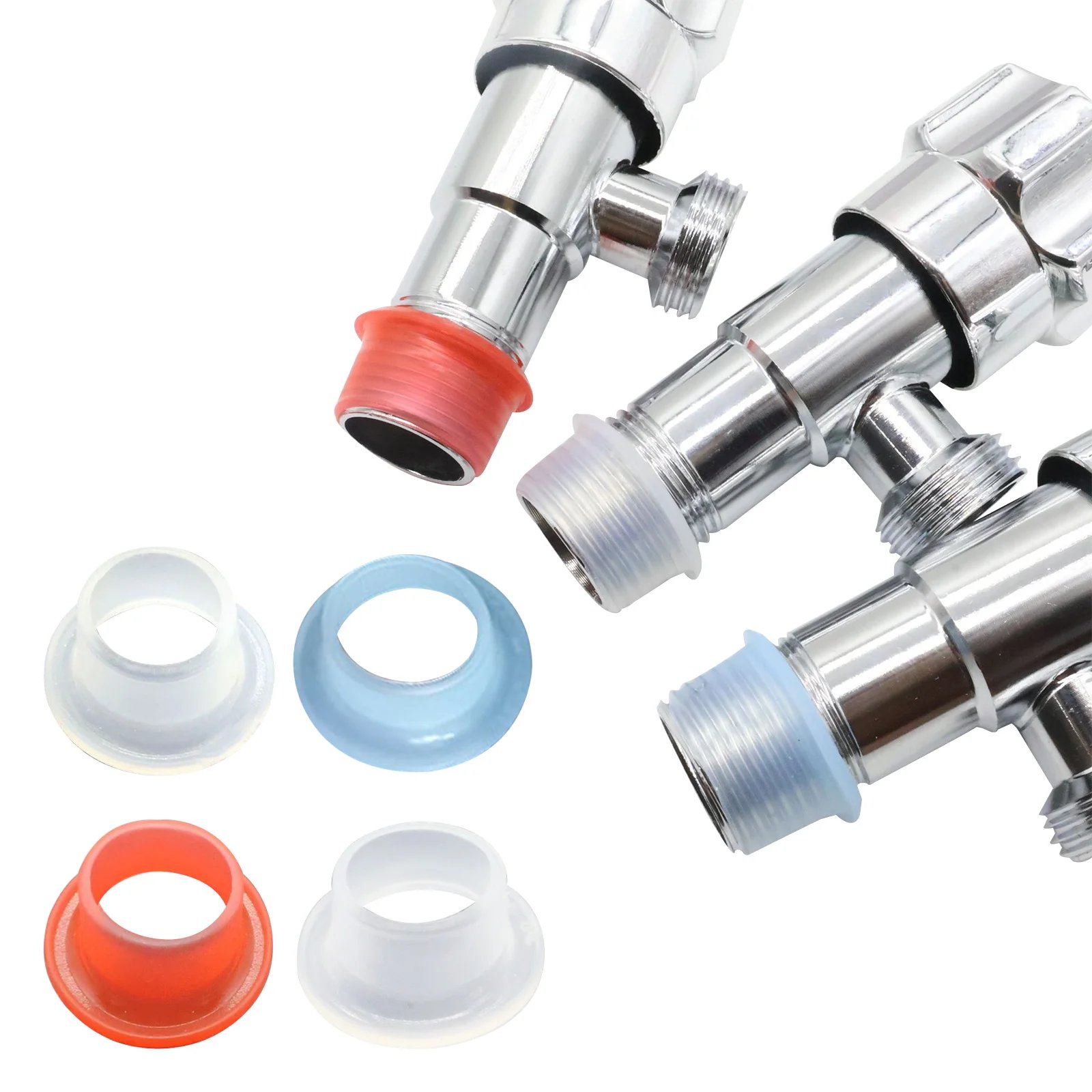 10/50Pcs Faucet Leak-Proof Sealing Gasket Rubber Pipe Sealing Washer Silicone Raw Tape Triangle Valve Hose Plumbing Fitting Plug