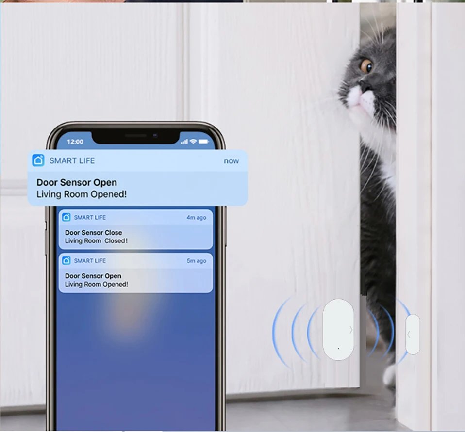 Tuya WiFi Zigbee Door Sensor Contact Sensor Open Closed Detector Smart Home Alarm Security Protection Work with Aleax Smart Life Tuya WiFi Zigbee Door Sensor Contact Sensor Open Closed Detector Smart Home Alarm Security Protection Work with Aleax Smart Life