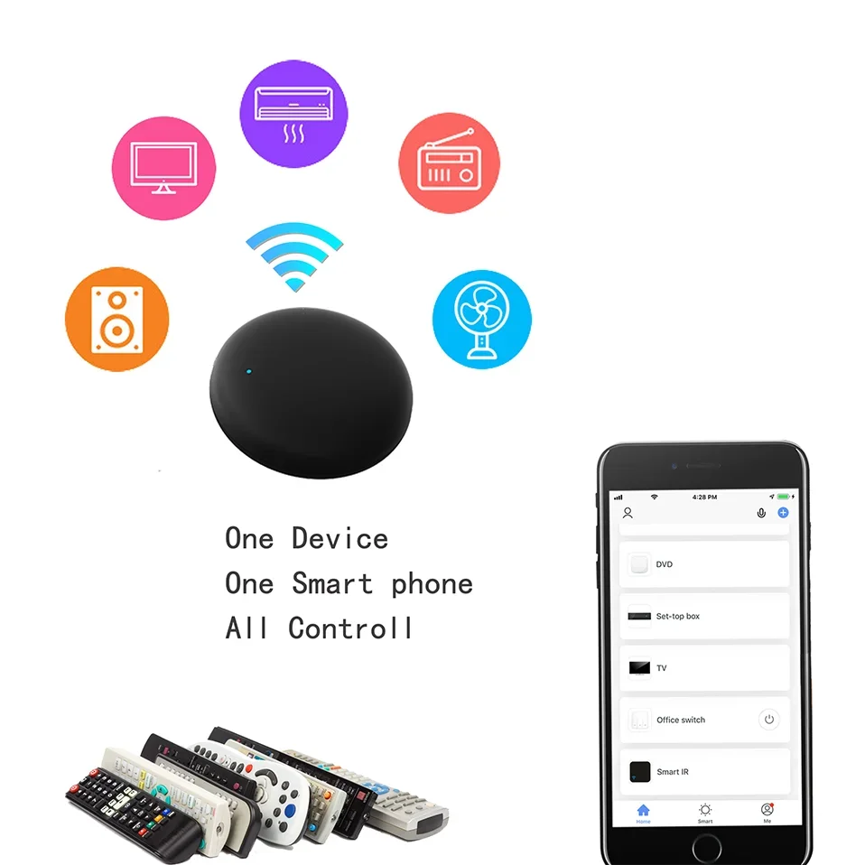 Tuya WiFi IR Remote Control Smart Universal for TV Air Conditioner Alexa Remote Control Work with Google Home Yandex Google Tuya WiFi IR Remote Control Smart Universal for TV Air Conditioner Alexa Remote Control Work with Google Home Yandex Google