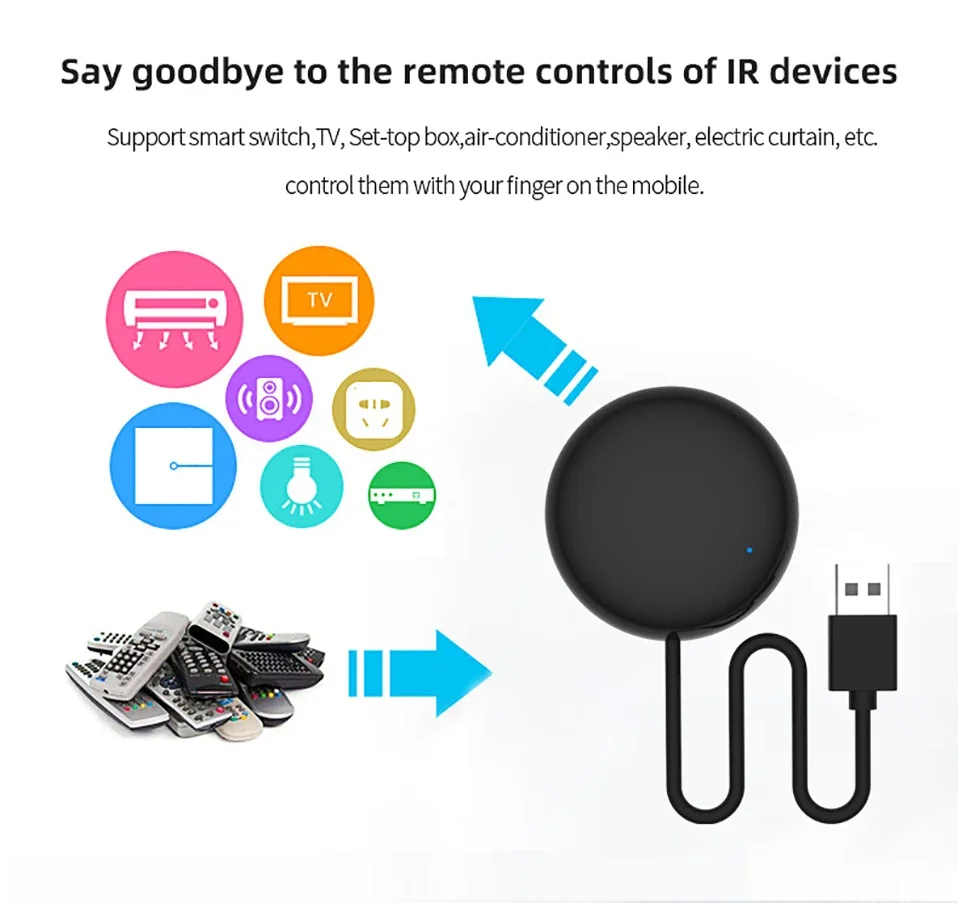 Tuya WiFi IR Remote Control Smart Universal for TV Air Conditioner Alexa Remote Control Work with Google Home Yandex Google Tuya WiFi IR Remote Control Smart Universal for TV Air Conditioner Alexa Remote Control Work with Google Home Yandex Google