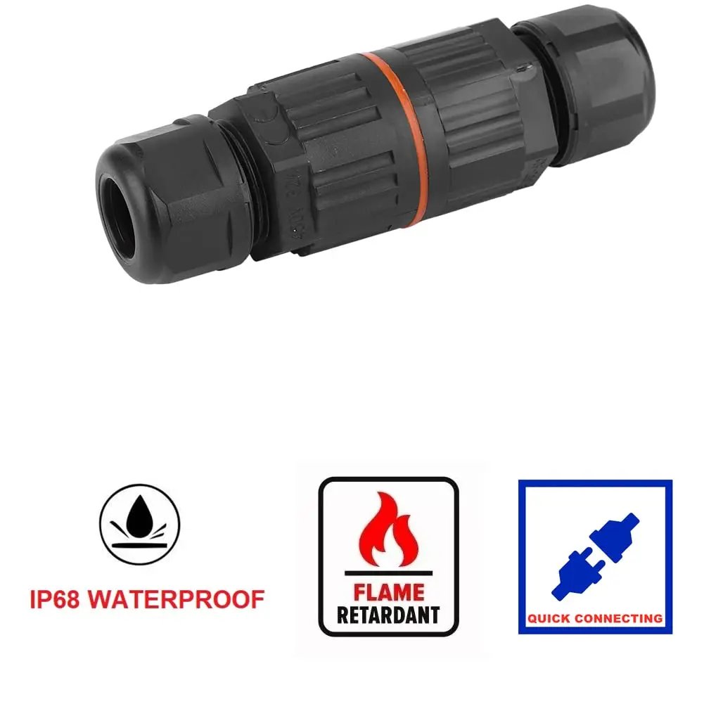IP68 Waterproof Joint Wire Quick Connection Waterproof Connector 2/3 Pin Solder Less LED Lamp Wiring Outdoor Rainproof Terminal
